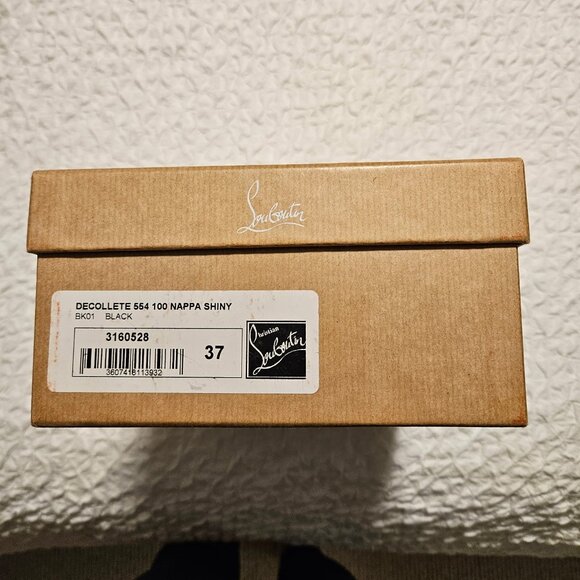 Christian Louboutin Decollete 554 100 Nappa Shiny Black Pumps – Size 37 - Picture 12 of 12